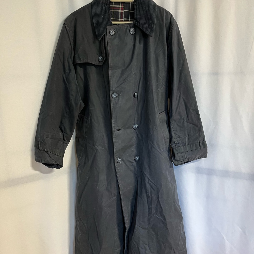 Barbour Men’s Grey Trench Coat Size M